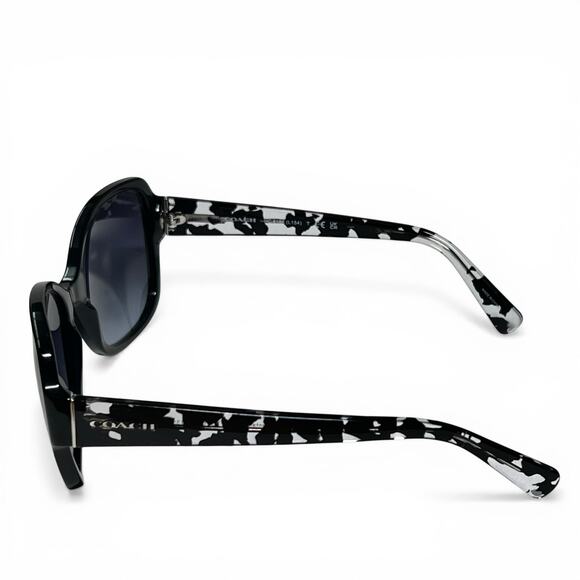 NIB Coach HC8166 (L154) Gisele Women’s Butterfly Sunglasses Black Crystal Mosaic - Picture 2 of 9